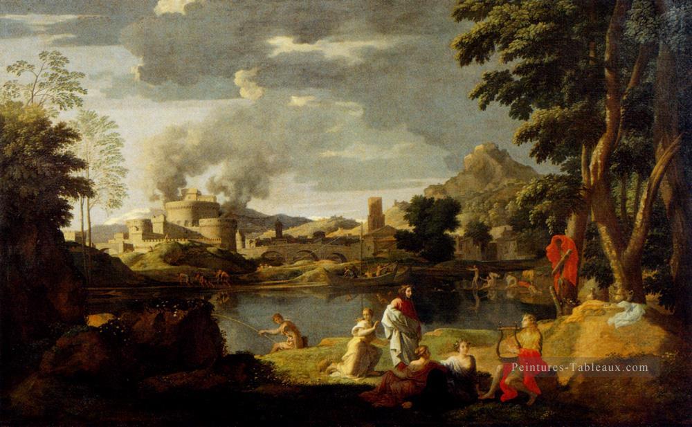 Nicolas Paysage avec Orphée et Eurydice classique peintre Nicolas Poussin Peintures à l'huile